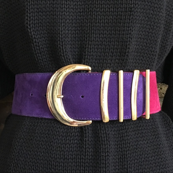 wide purple belt